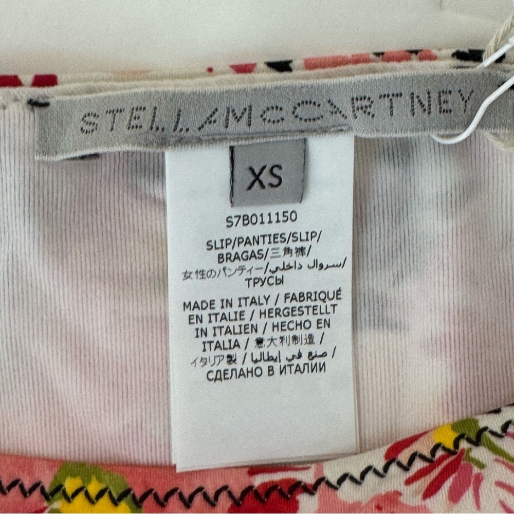 NWT STELLA MCCARTNEY Watercolor Pink Floral Bikini Bottom With Side Ties XS - Picture 3 of 16